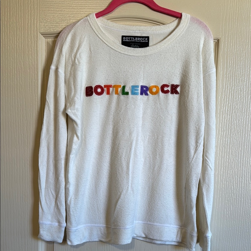 Bottlerock White Sweatshirt with Colorful Logo